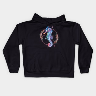 Cute Seahorse In Vivid Colours Kids Hoodie